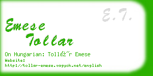 emese tollar business card